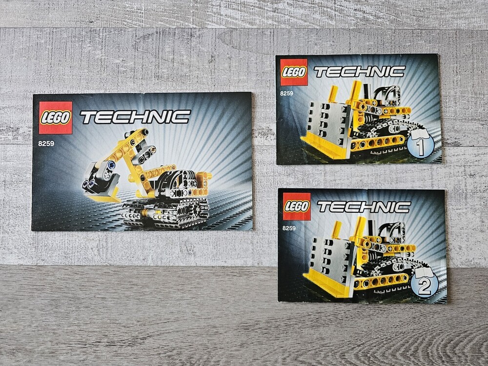 LEGO INSTRUCTION BOOKLET ONLY- 8259 - Technic - Mini Bulldozer - x 3 books